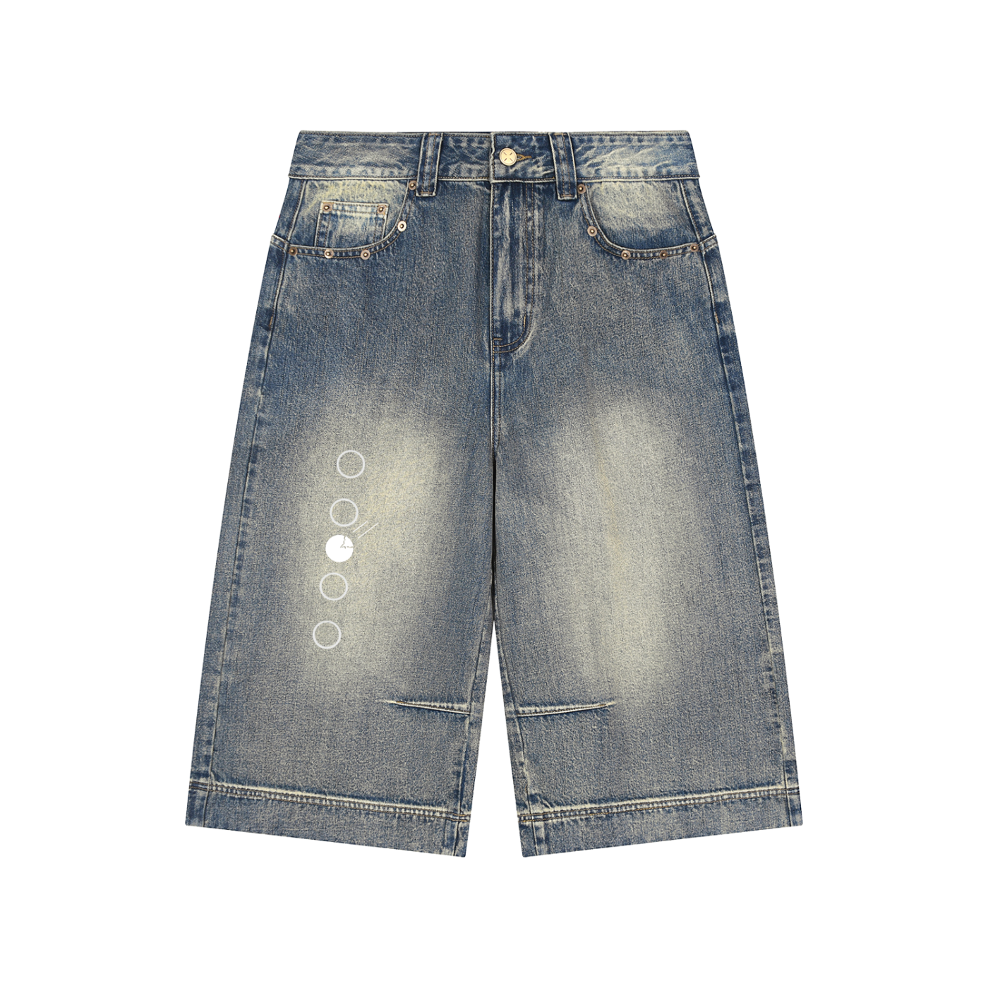 Stone Code Vintage Wash Baggy Denim Short