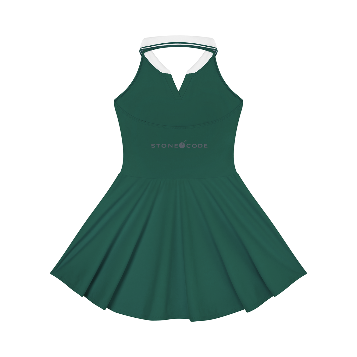 Stone Code Collared Halter A-Line Tennis Dress