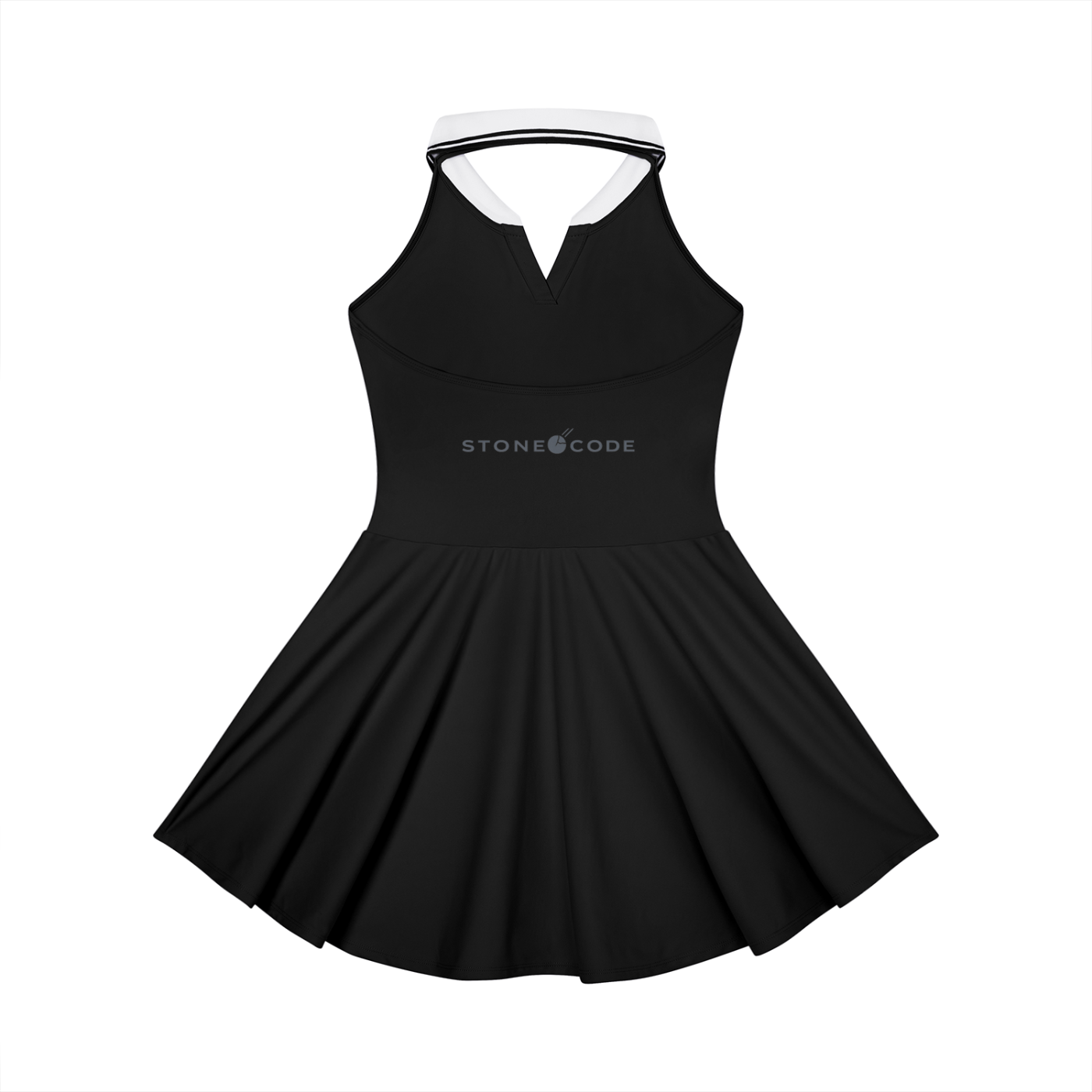Stone Code Collared Halter A-Line Tennis Dress