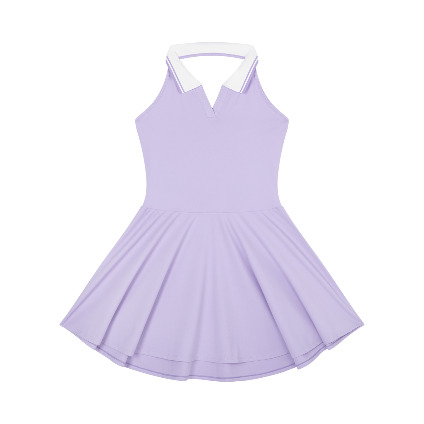Stone Code Collared Halter A-Line Tennis Dress