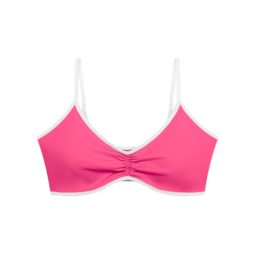 Stone Code Color Block Ruched V-Neck Sports Bra