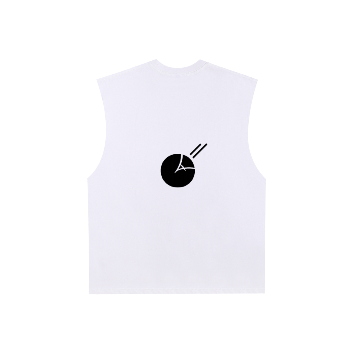 Stone Code Raw Edge Cotton Tank Top