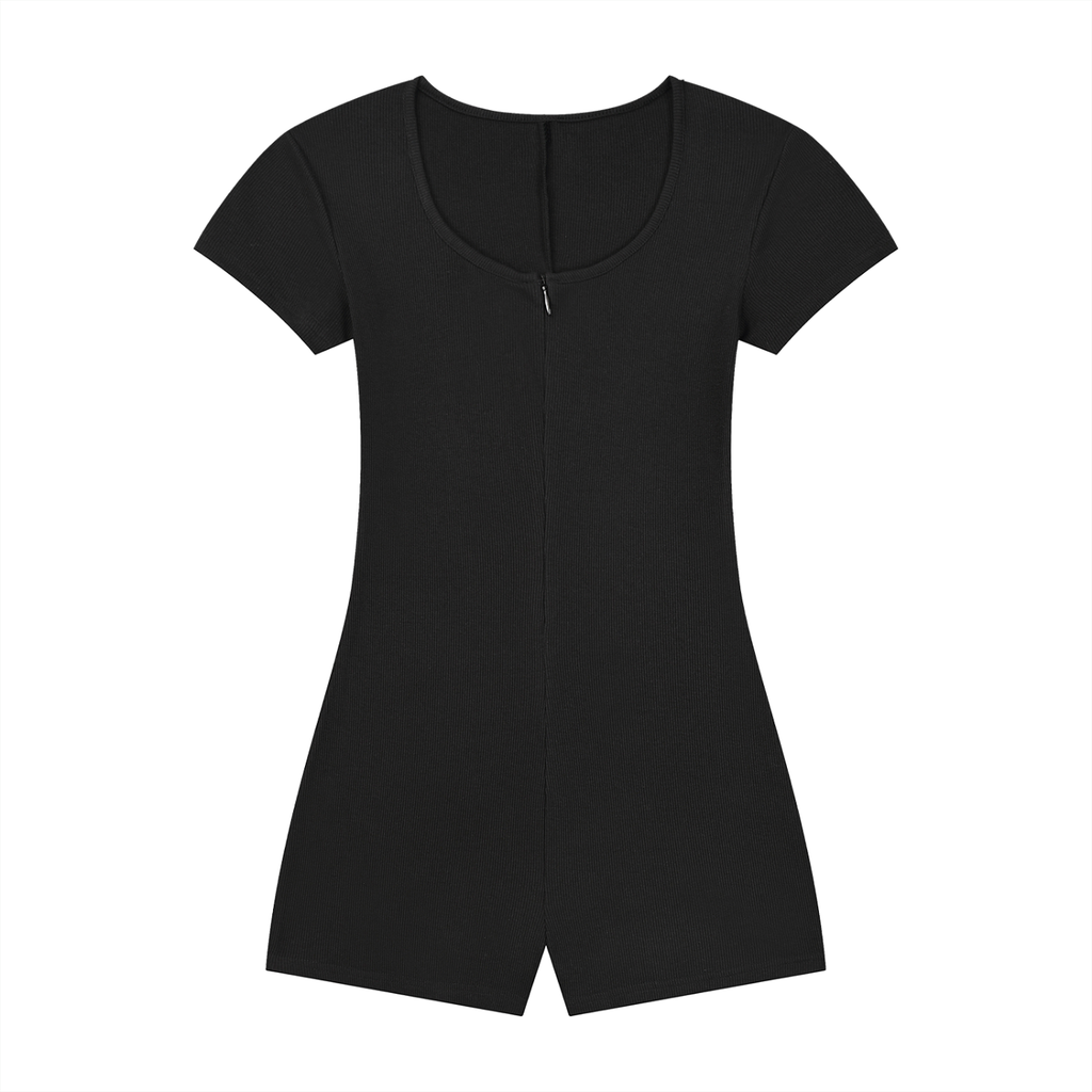 Stone Code Dual-Function Cape Tie-Waist Romper