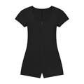 Stone Code Dual-Function Cape Tie-Waist Romper