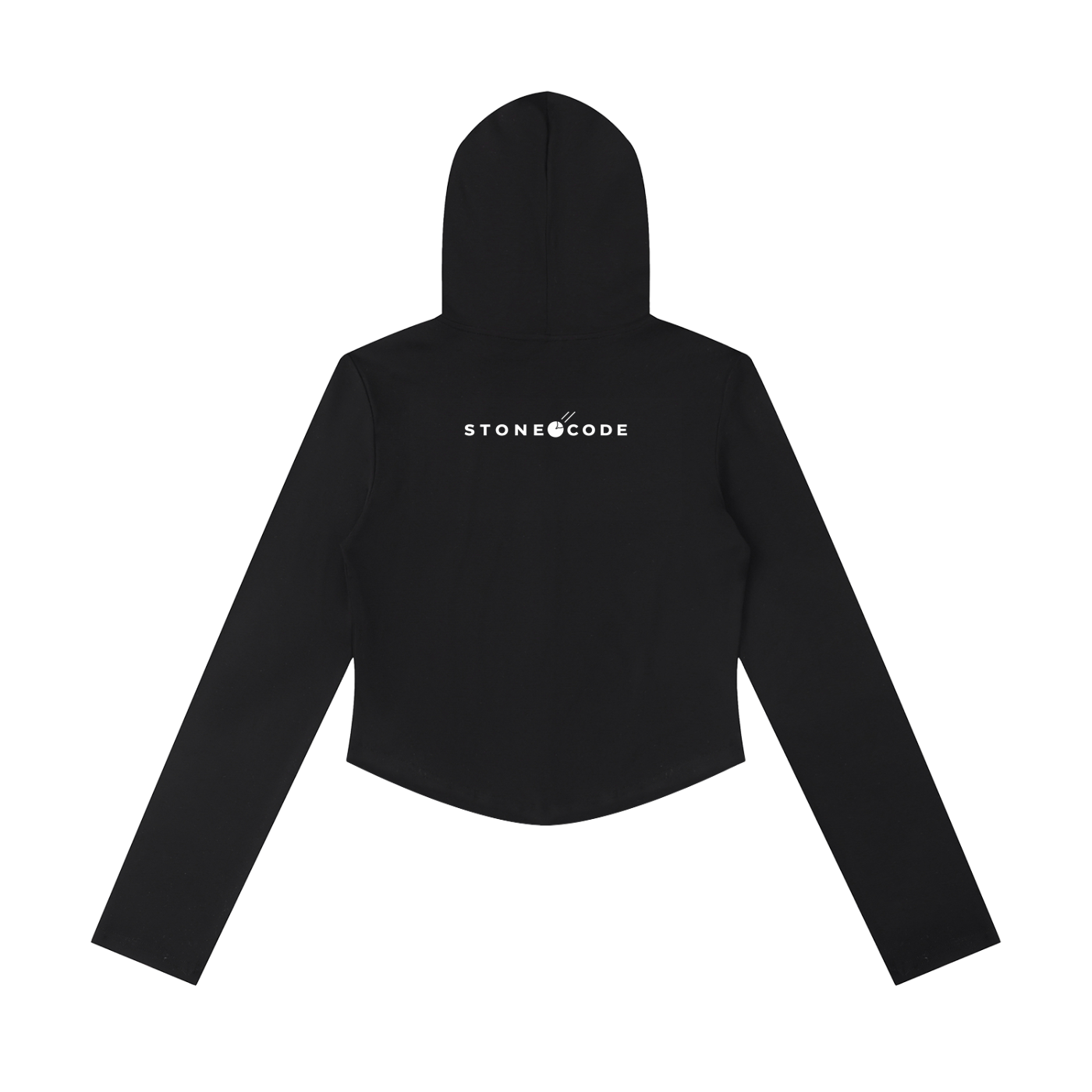 Stone Code Slim Cropped Full Zip Hoodie