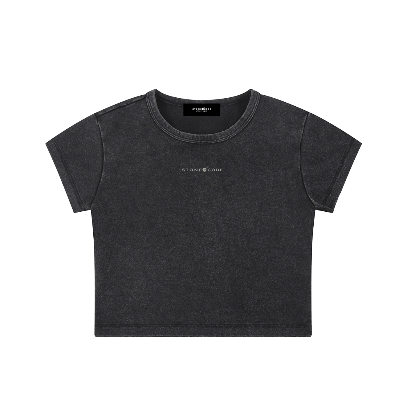 Stone Code Snow Washed Crop Top