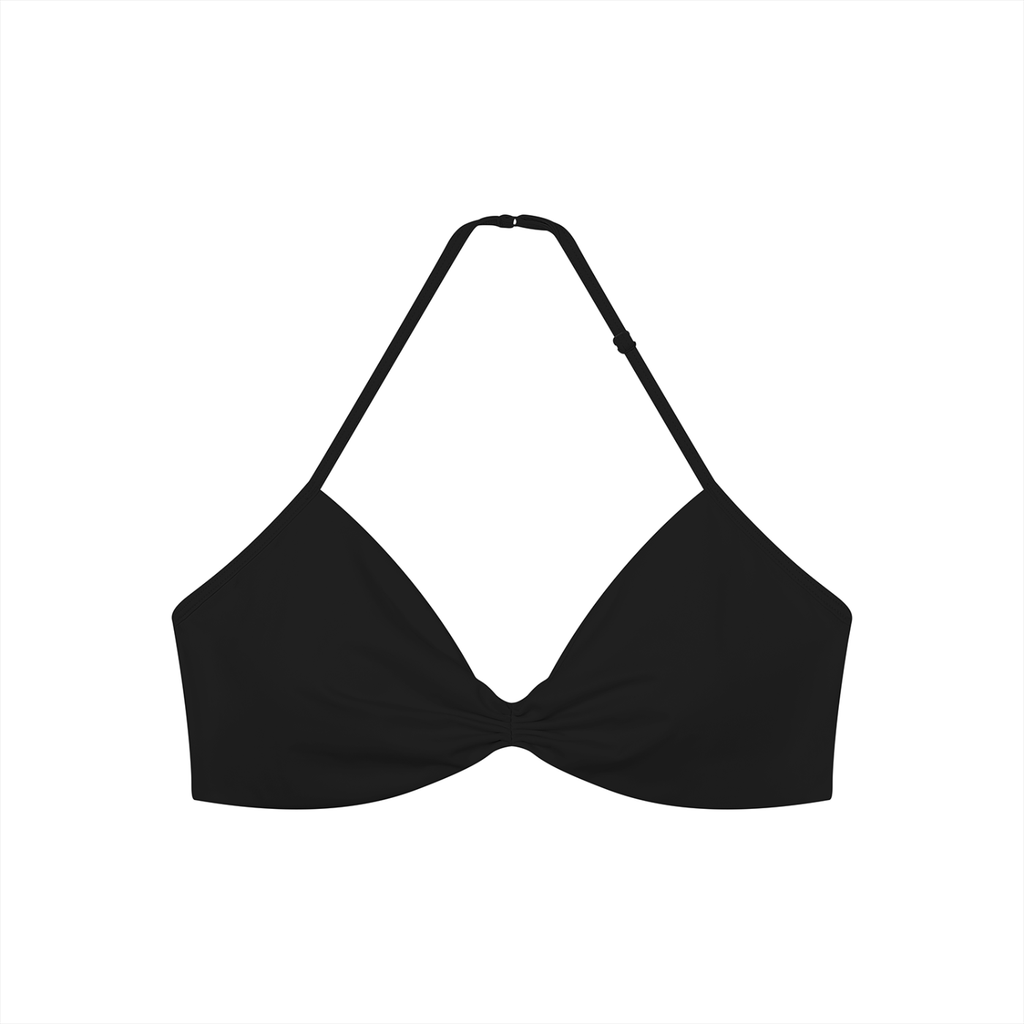 Women’s Ruched Halter-Neck Sports Bra
