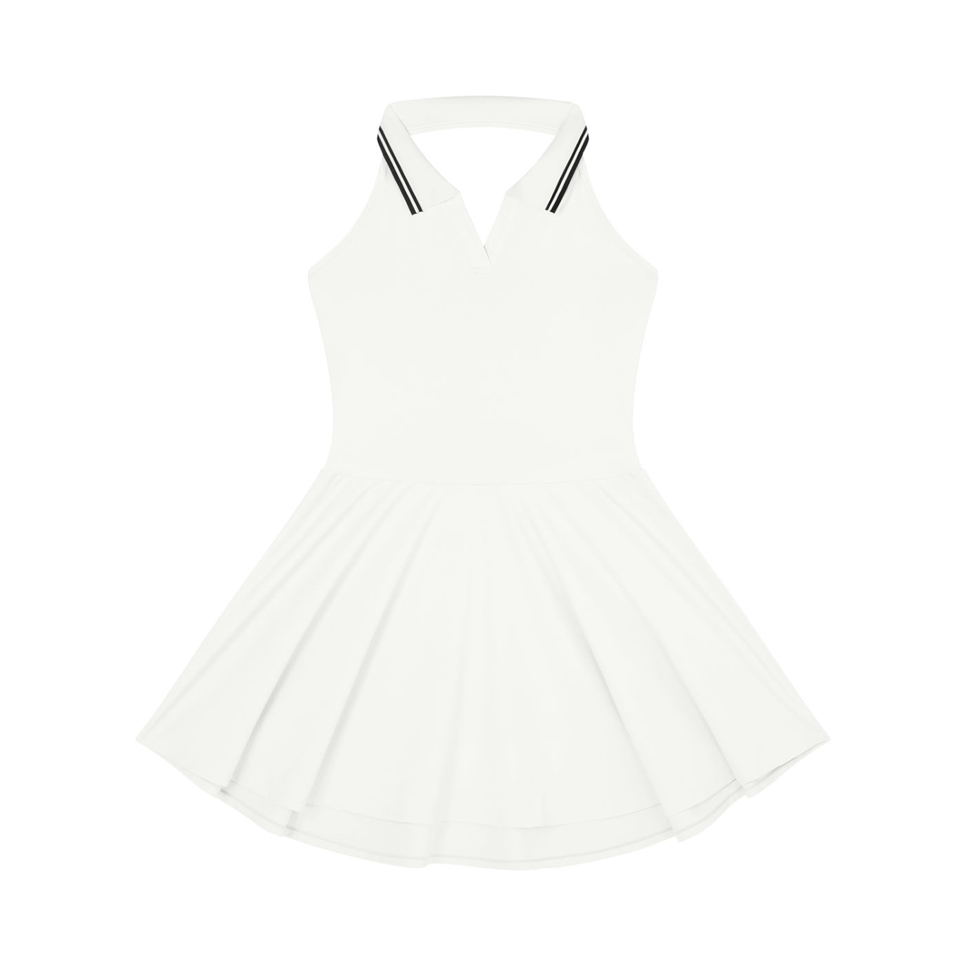 Stone Code Collared Halter A-Line Tennis Dress
