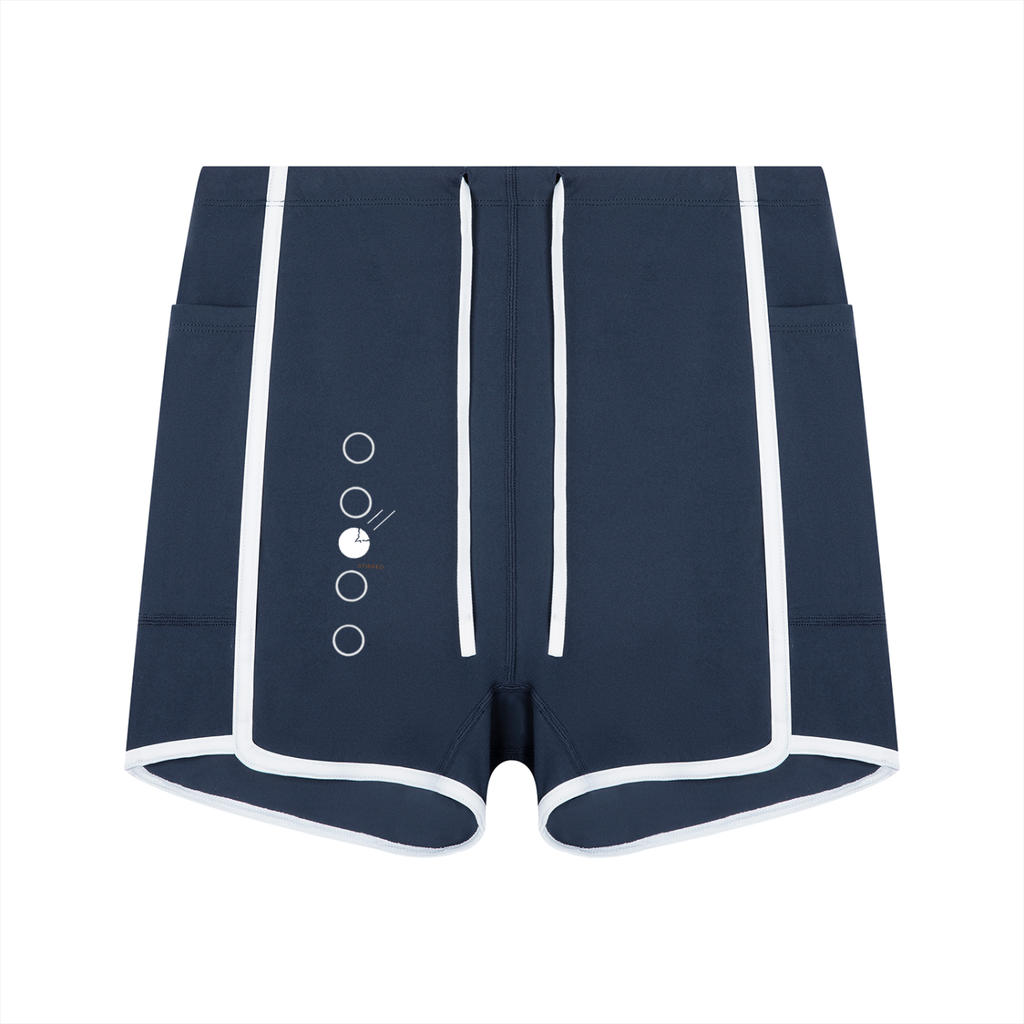 Stone Code High Rise Color Block Yoga Shorts