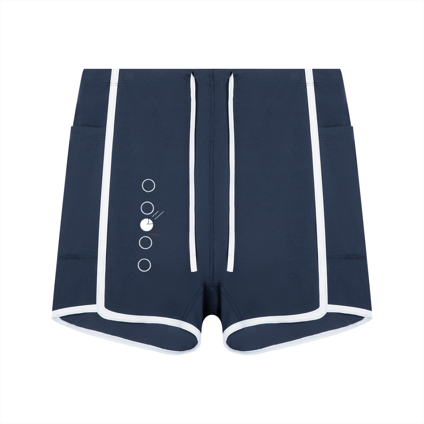 Stone Code High Rise Color Block Yoga Shorts