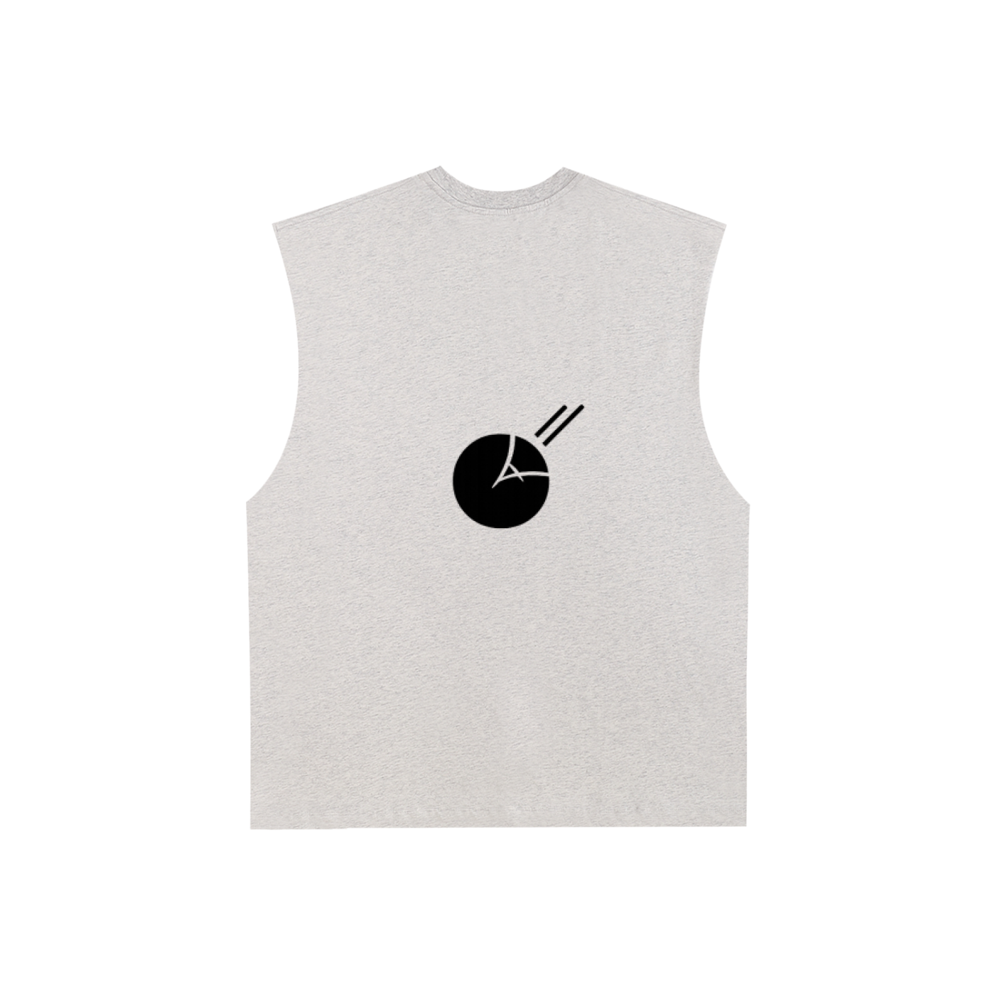 Stone Code Raw Edge Cotton Tank Top