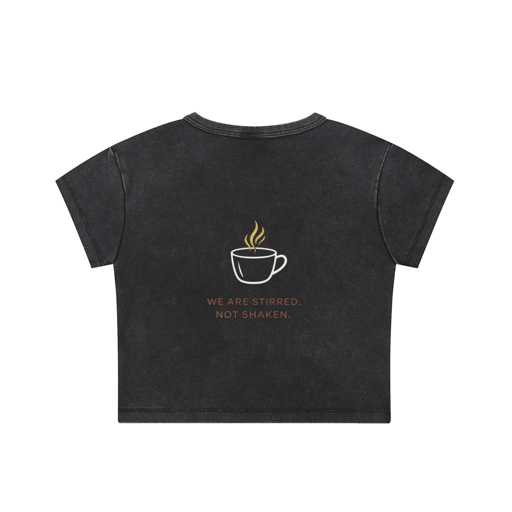 Stone Code Snow Washed Crop Top
