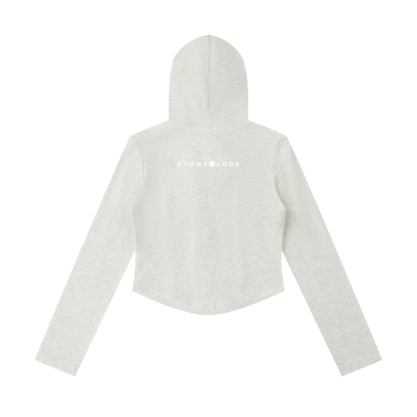 Stone Code Slim Cropped Full Zip Hoodie