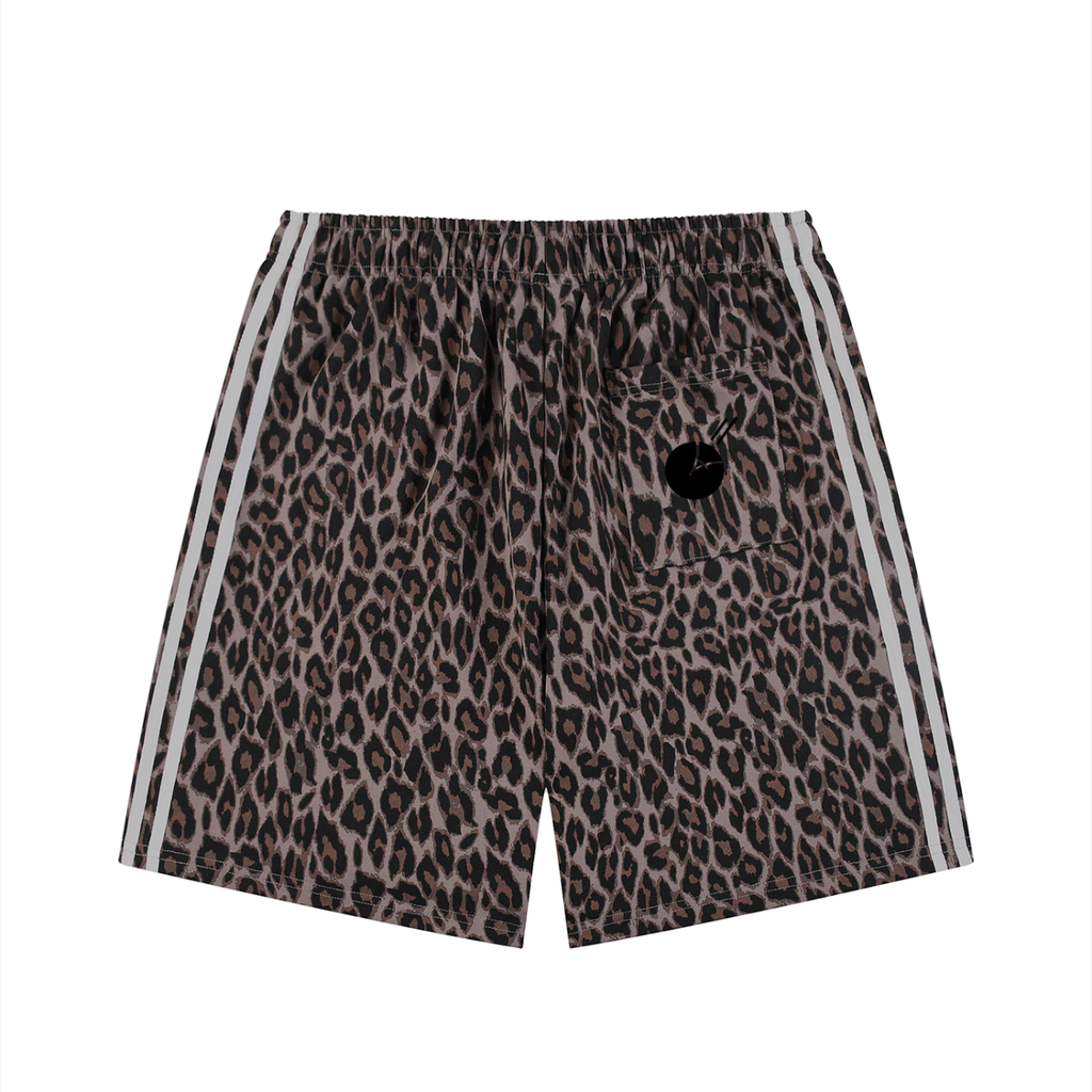 Stone Code Heavyweight Leopard Drawstring Shorts