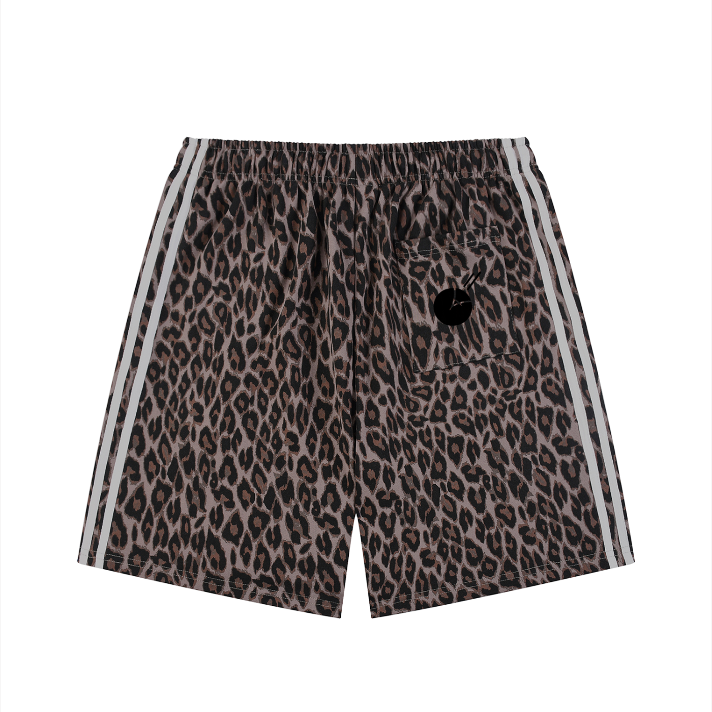 Stone Code Heavyweight Leopard Drawstring Shorts