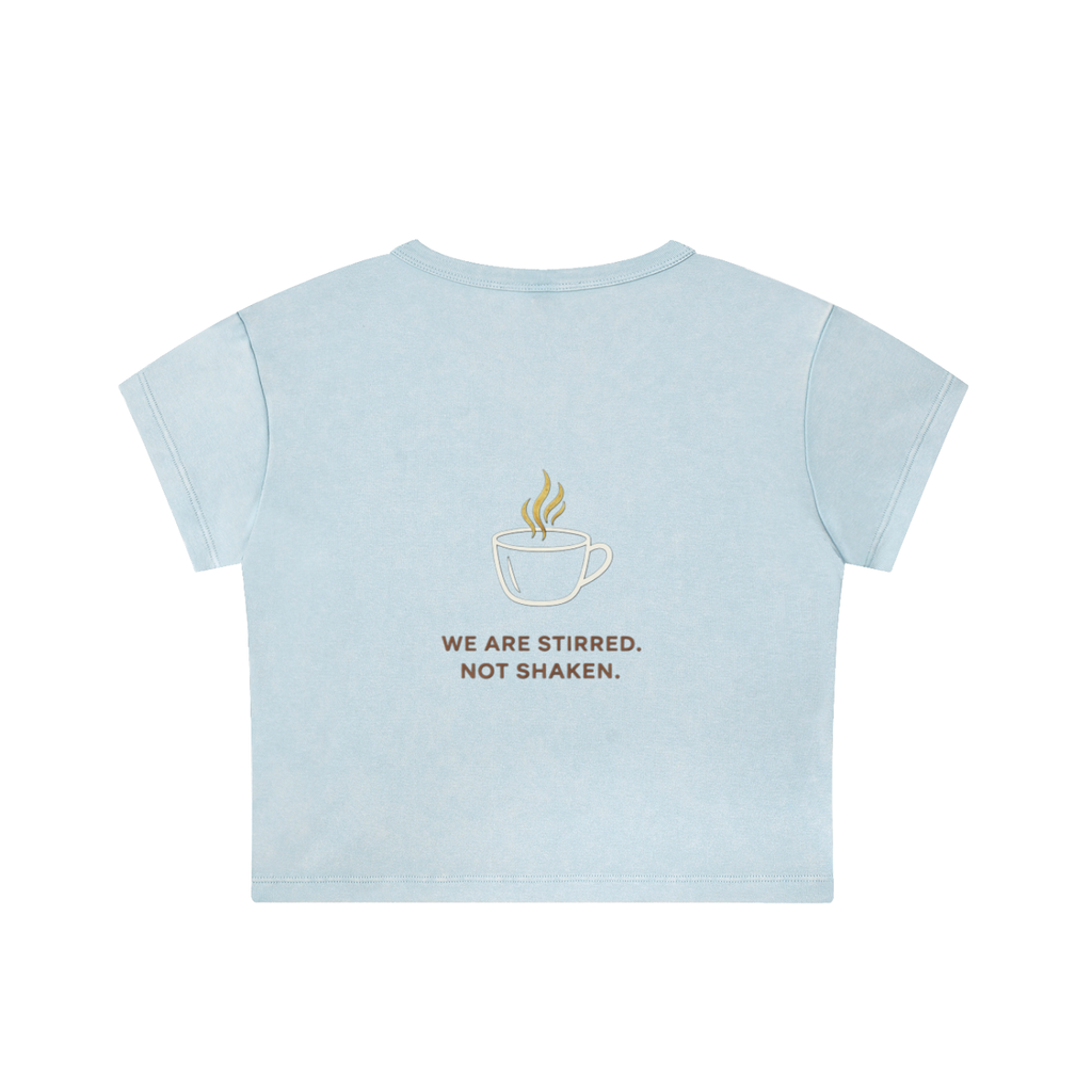 Stone Code Snow Washed Crop Top