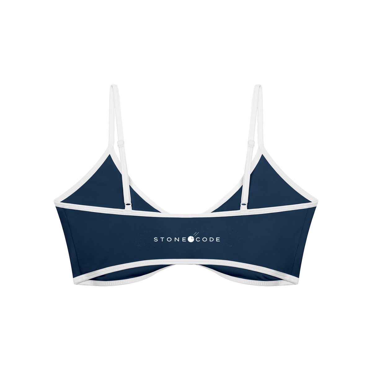 Stone Code Color Block Ruched V-Neck Sports Bra