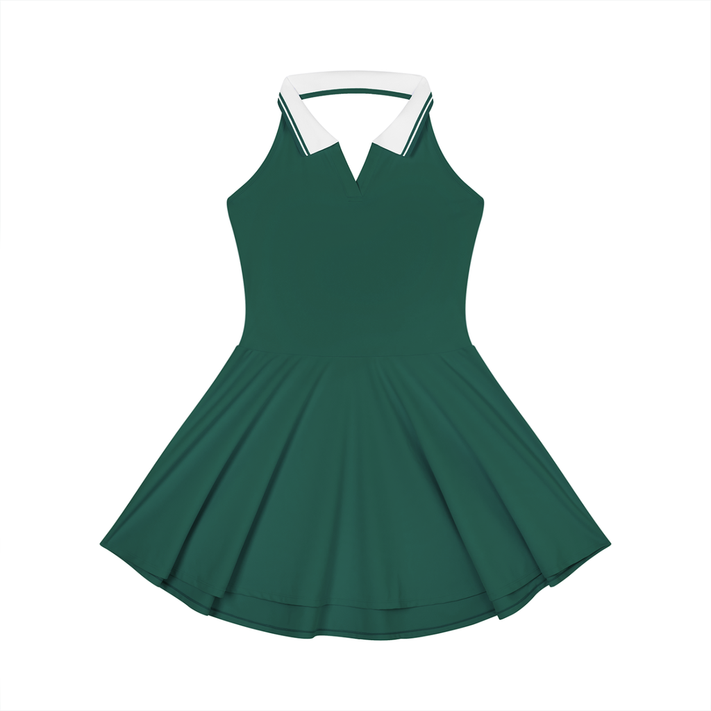 Stone Code Collared Halter A-Line Tennis Dress