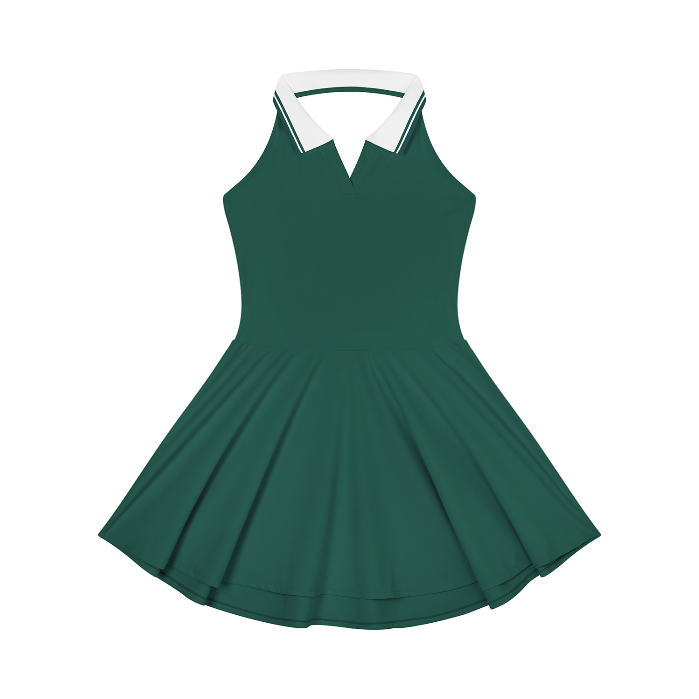 Stone Code Collared Halter A-Line Tennis Dress