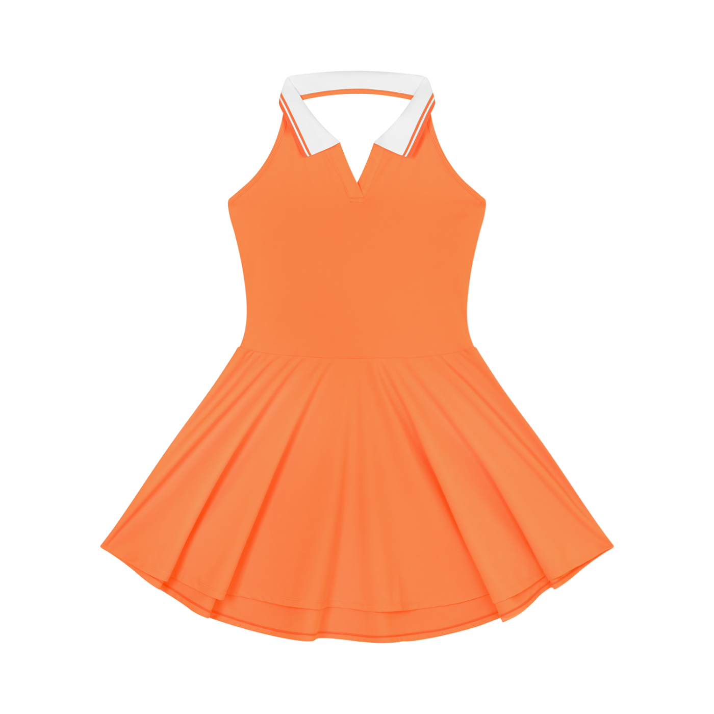 Stone Code Collared Halter A-Line Tennis Dress