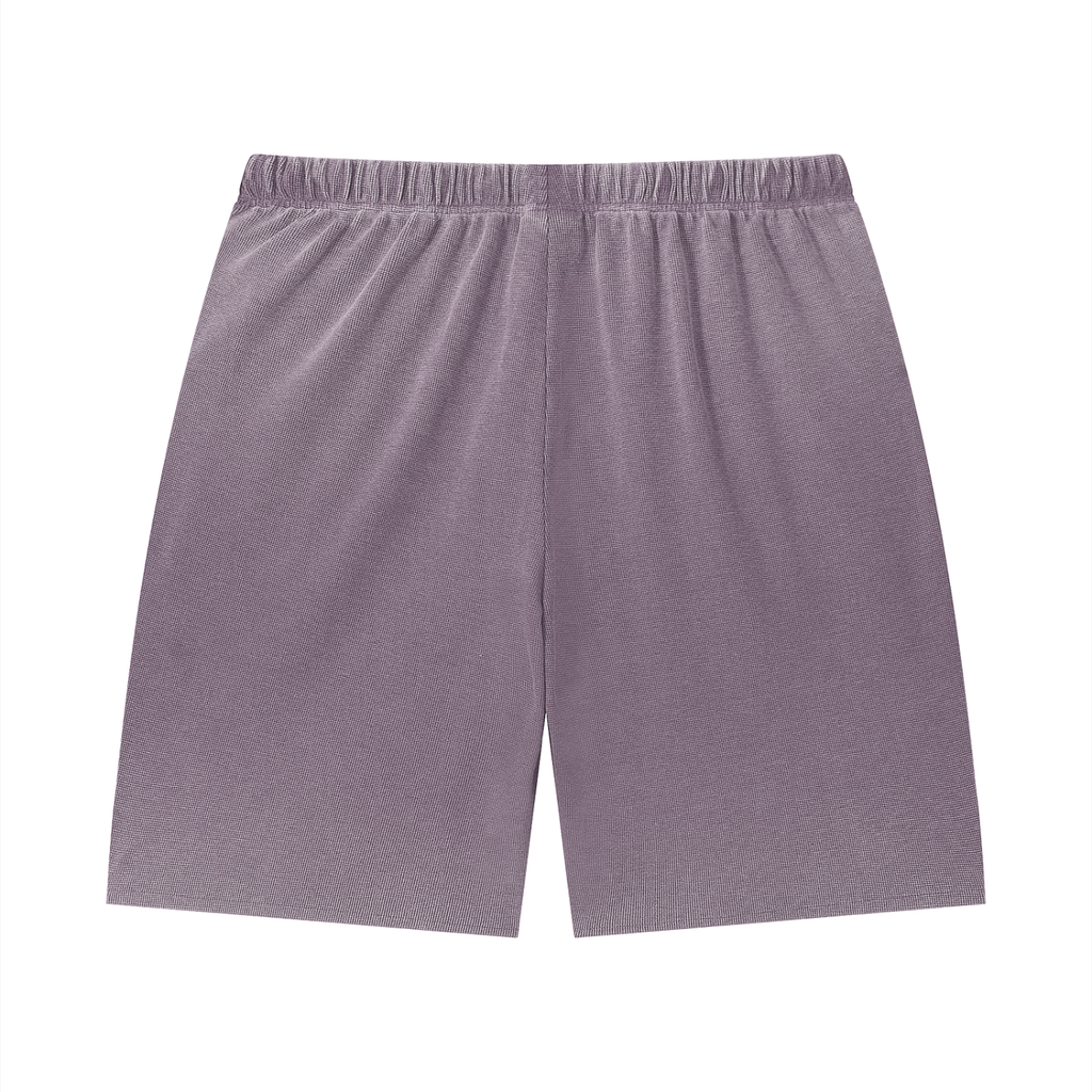 Stone Code Vintage Wash Sunfade Waffle Raw Hem Shorts