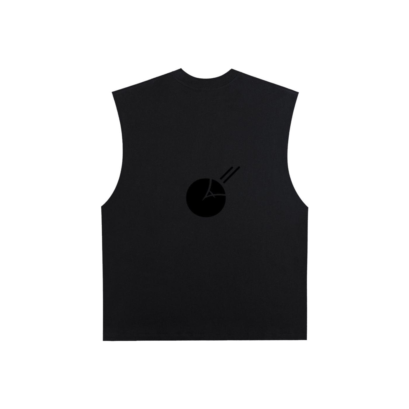 Stone Code Raw Edge Cotton Tank Top