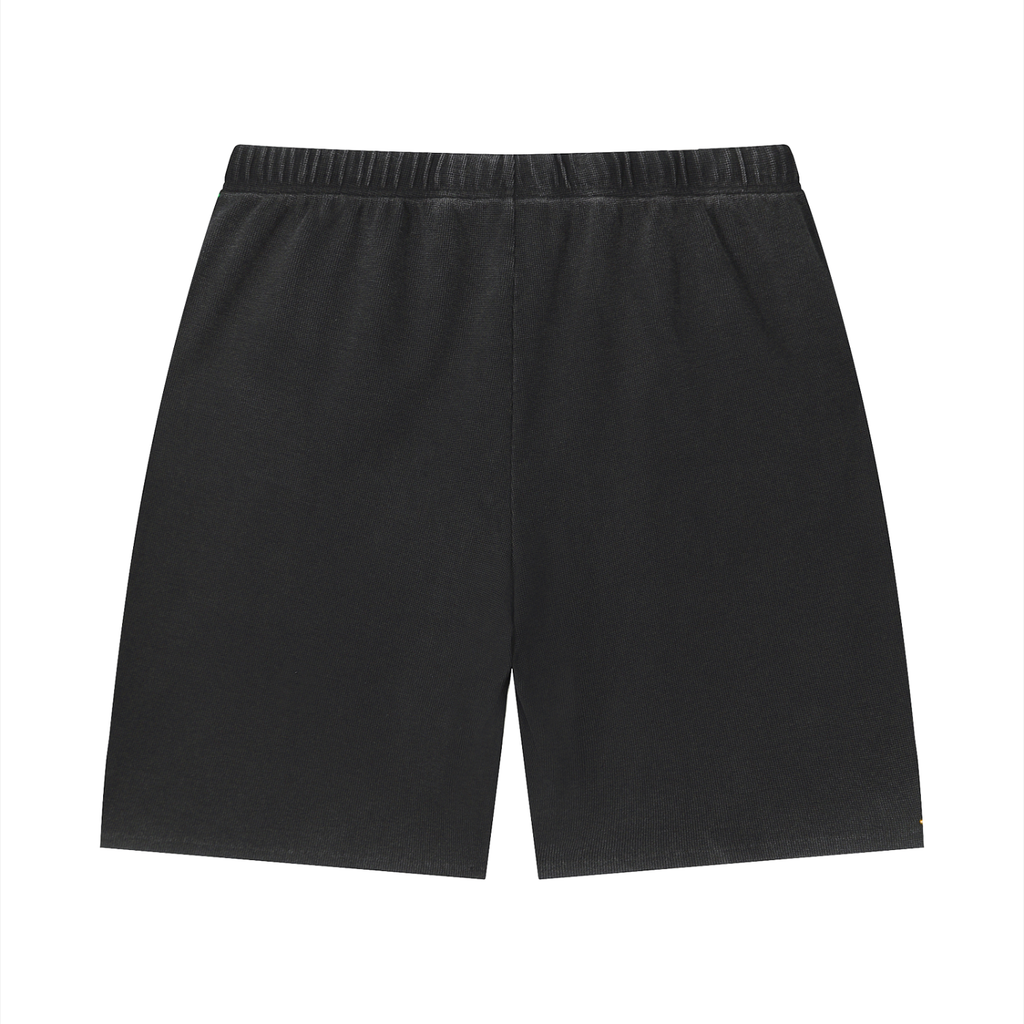 Stone Code Vintage Wash Sunfade Waffle Raw Hem Shorts