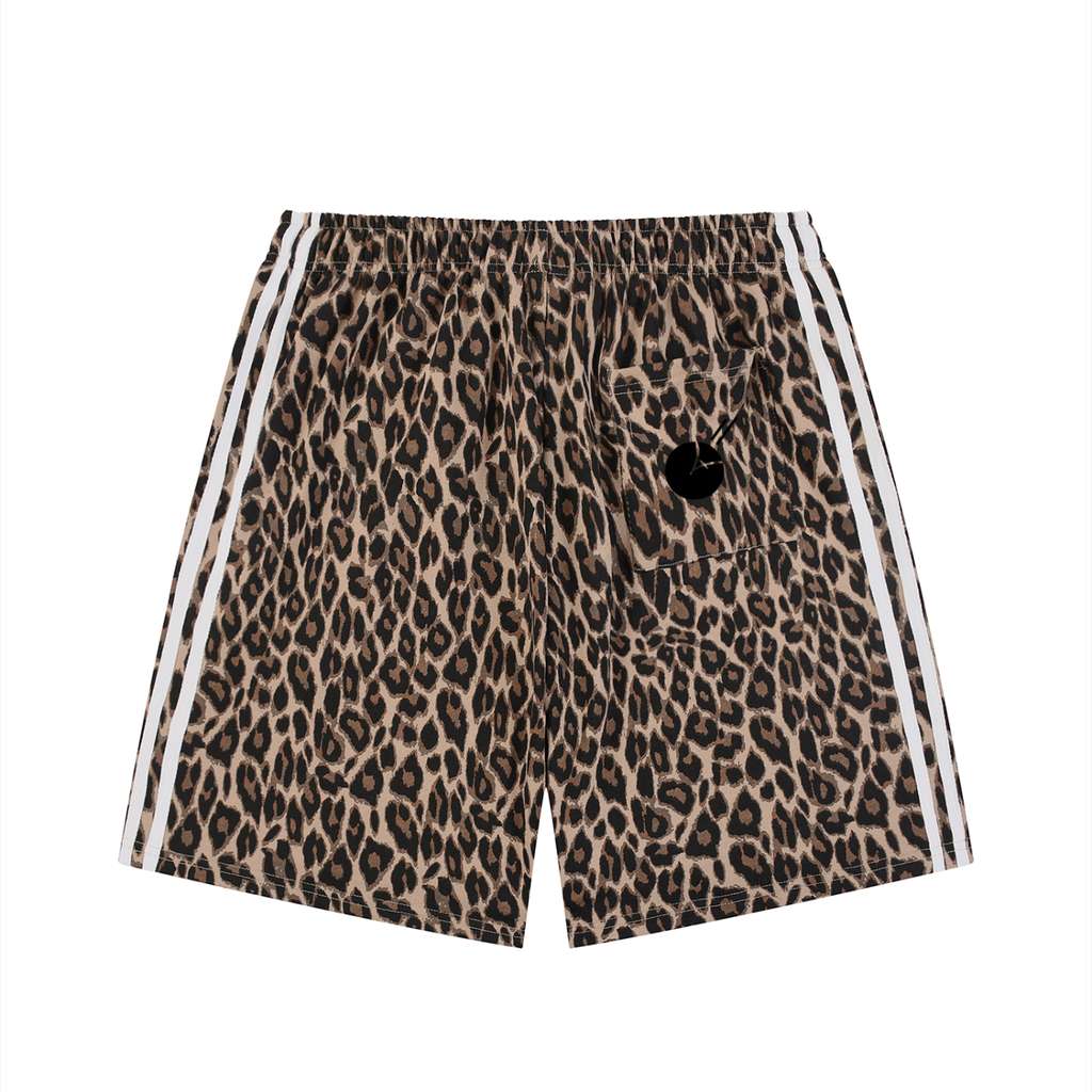 Stone Code Heavyweight Leopard Drawstring Shorts